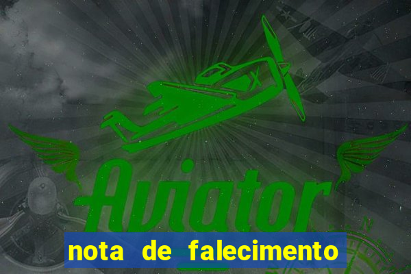 nota de falecimento a tribuna santos hoje